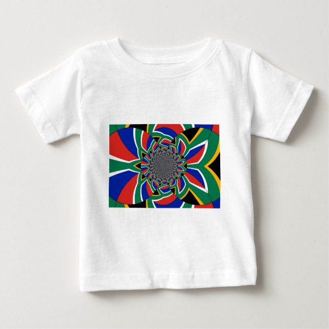 Camiseta Para Bebê Nação Arco-Íris: Vibrante Impressão de Arte na Áfr (Frente)