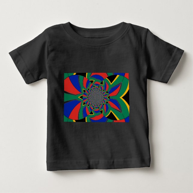 Camiseta Para Bebê Nação Arco-Íris: Vibrante Impressão de Arte na Áfr (Frente)