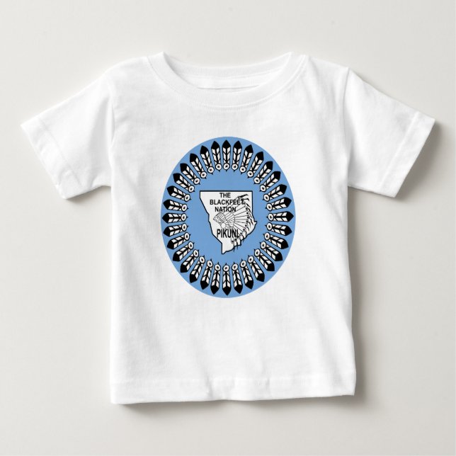 Camiseta Para Bebê Nação de pés negros (Frente)