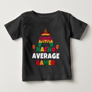 Camiseta Para Bebê Nacho Média dos Jogadores Mexicanos Cinco De Mayo