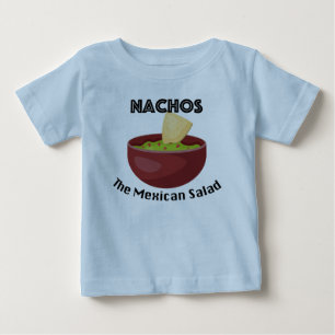Camiseta Para Bebê Nachos, The Mexican Salad - Baby Fine Jersey Camis