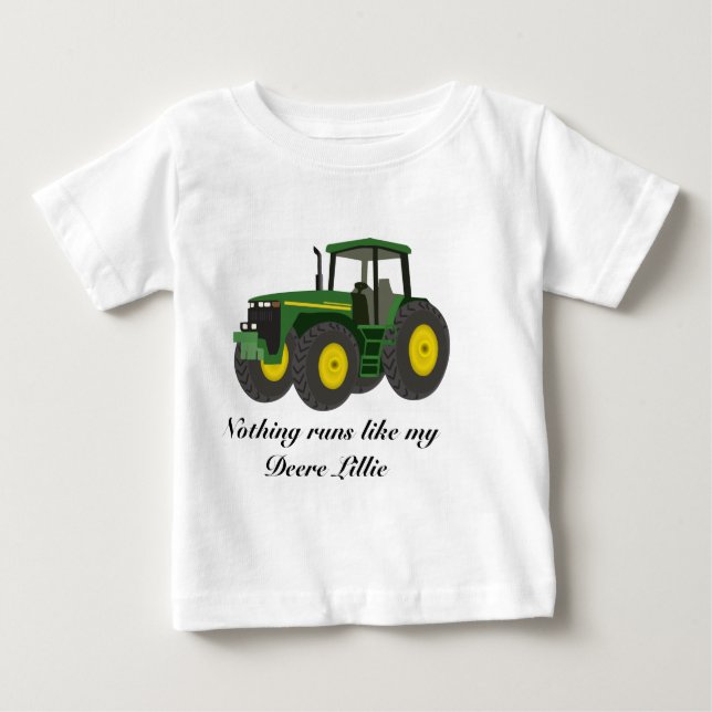 Camiseta Para Bebê Nada funciona como a minha Deere (Frente)