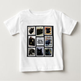 Camiseta Para Bebê Nada Melhor Que Um Gato Negro