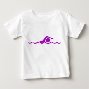 Camiseta Para Bebê Nadação - Roxo