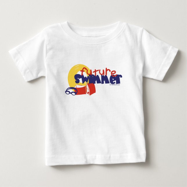 Camiseta Para Bebê Nadador futuro (Frente)