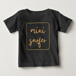 Camiseta Para Bebê Nadador Surfboard Simples Beach Mini Surfer Design