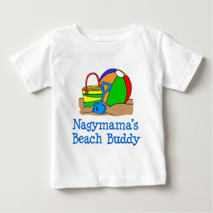 Camiseta Para Bebê Nagymama Beach Buddy