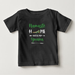 Camiseta Para Bebê Namaste Casa Com Minha Iguana Funny Iguana Iguana
