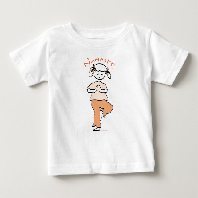 Camiseta Para Bebê Namaste Girl (Frente)