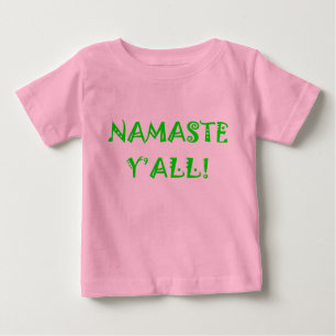 Camiseta Para Bebê Namaste Y'All - Roupas de Yoga