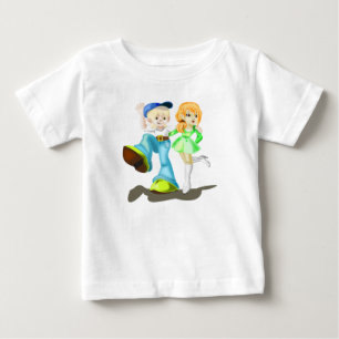 Camiseta Para Bebê Namorada e Namorado