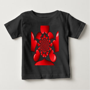 Camiseta Para Bebê Namorados Feliz Corações Vermelhos Grandes