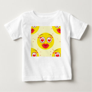 Camiseta Para Bebê Namorados kiss Emoji