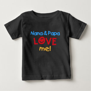 Camiseta Para Bebê Nana e papai me amam