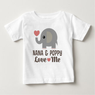 Camiseta Para Bebê Nana e Poppy me amam