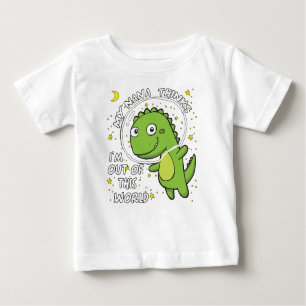 Camiseta Para Bebê Nana pensa que eu sou fora deste mundo