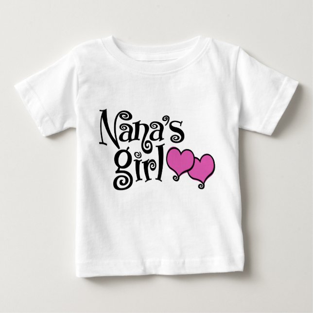 Camiseta Para Bebê Nana's Girl (Frente)