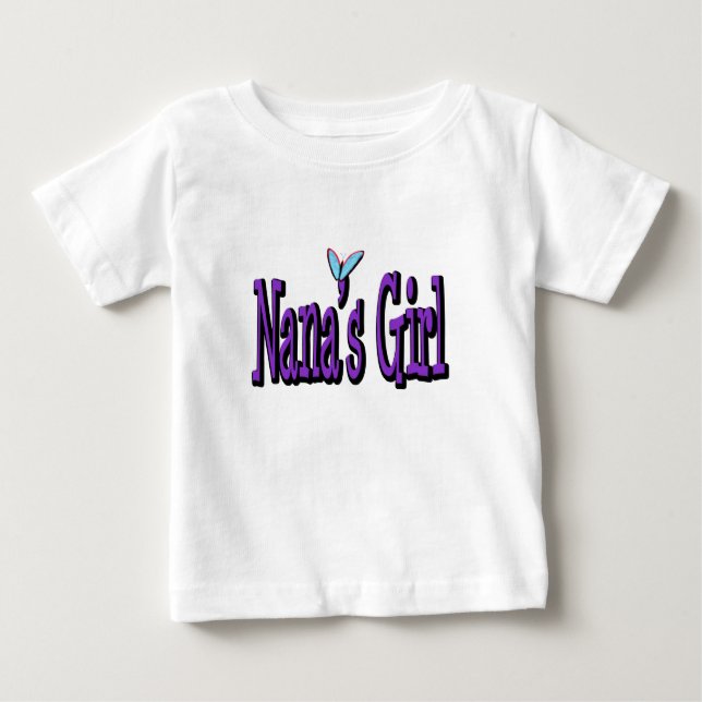 Camiseta Para Bebê Nana's Girl (Frente)