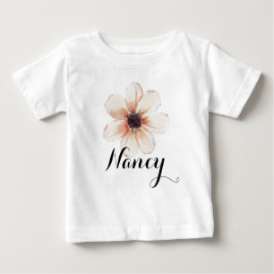 Camiseta Para Bebê Nancy Nome Bebês Meninas Revelam Recém-Nascido Ros