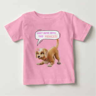 Camiseta Para Bebê Não Brinque com Esta Princesa