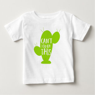 Camiseta Para Bebê Não dá para tocar nisso, Cactos, Cactus, Succulent