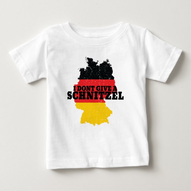Camiseta Para Bebê Não dê a Schnitzel Oktoberfest Alemanha bandeira (Frente)