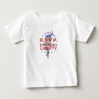 Camiseta Para Bebê Não diz RSVP na Estátua da Liberdade