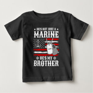 Camiseta Para Bebê Não É Apenas Um Fuzileiro Naval, Ele É Meu Irmão P
