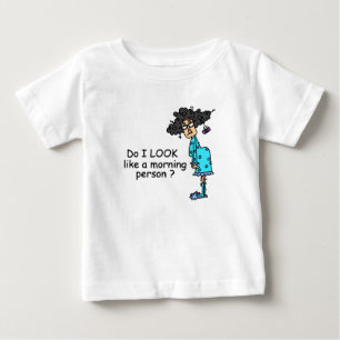 Camiseta Para Bebê Não É Uma Pessoa Da Manhã
