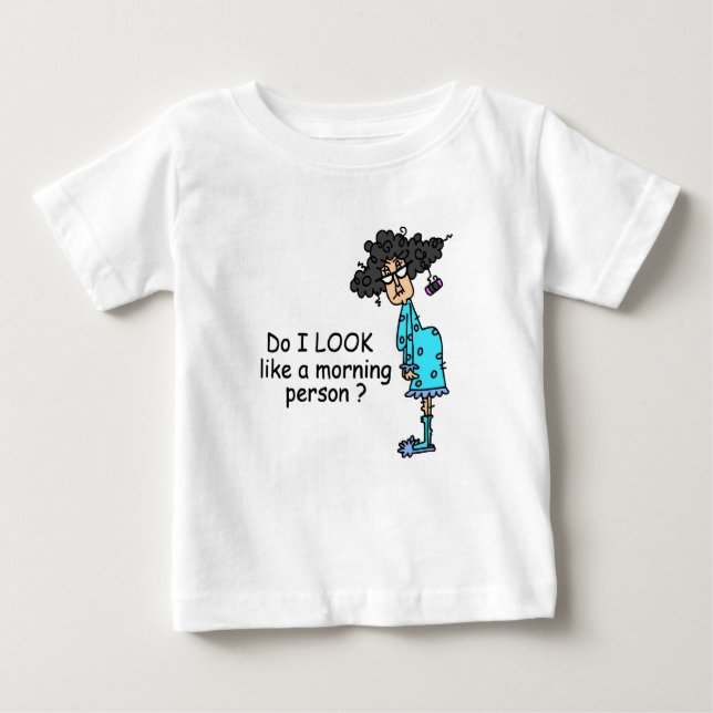 Camiseta Para Bebê Não É Uma Pessoa Da Manhã (Frente)