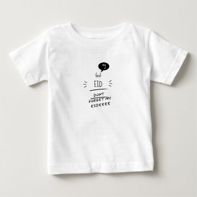 Camiseta Para Bebê Não esqueças o meu Eidee (Frente)