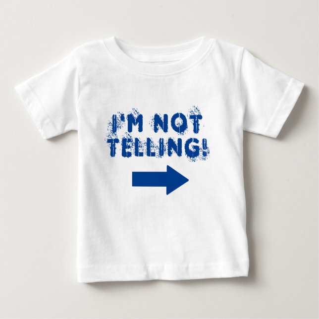 Camiseta Para Bebê "Não estou contando!" Citação com Seta (Frente)