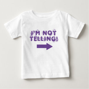 Camiseta Para Bebê "Não estou falando nada!"  Citação com Seta
