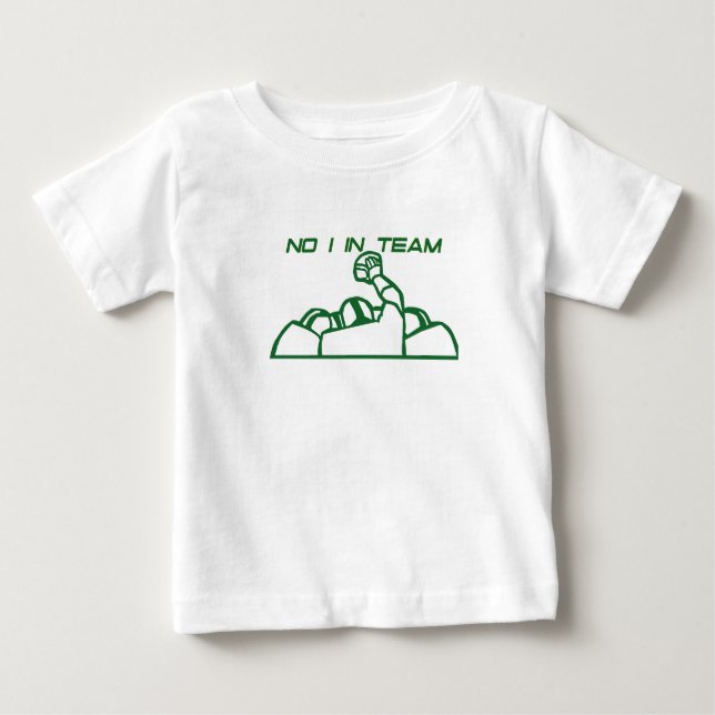 Camiseta Para Bebê Não, eu na Equipe 2 Bebê Tee (Frente)