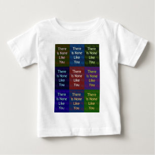 Camiseta Para Bebê Não Há Ninguém Como Tu:: Grade Mosaico Inspirador