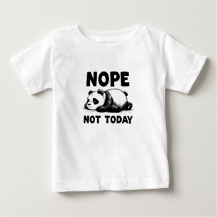 Camiseta Para Bebê Não Hoje Não, Panda Bear Kids T-Shirt Teto