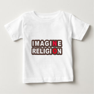 Camiseta Para Bebê Não imagine nenhuma religião