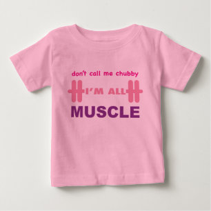 Camiseta Para Bebê não me chame carnudo me são todo o músculo