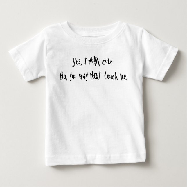 Camiseta Para Bebê Não me toques na T-shirt do Toddler (Frente)