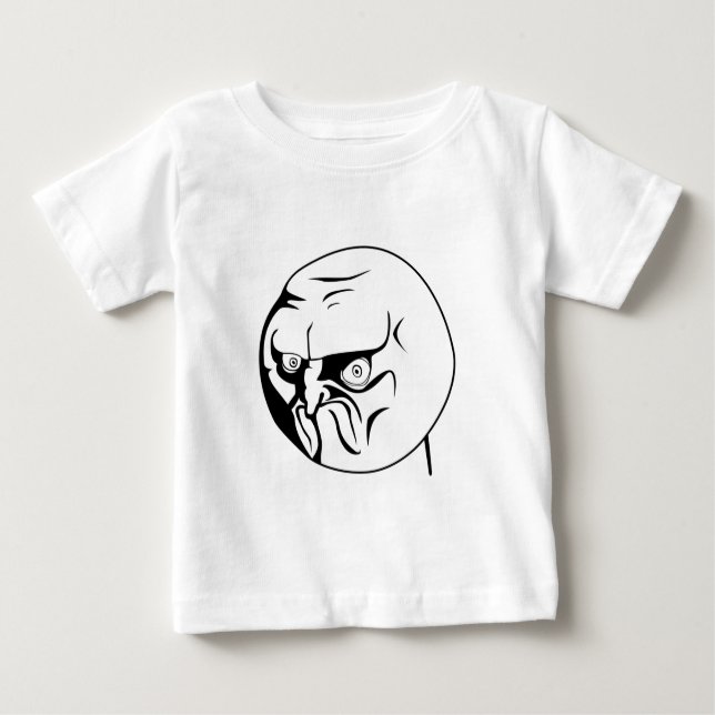 Camiseta Para Bebê NÃO! Memória da Internet Rage Comic (Frente)