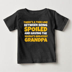 Camiseta Para Bebê Não mimado, mas vovô excelente