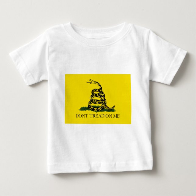 Camiseta Para Bebê NÃO PISE em MIM, a bandeira de Gadsden (Frente)