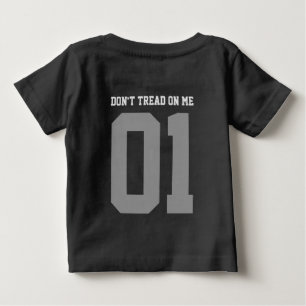Camiseta Para Bebê Não pise em mim Bandeira Gadsden PRETA AMARELA