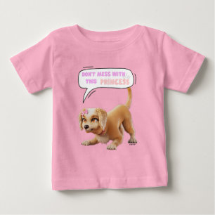 Camiseta Para Bebê Não se meta com esta princesa