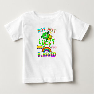 Camiseta Para Bebê Não Só Sorte, Mas Muito Abençoado