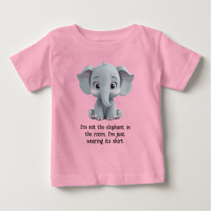 Camiseta Para Bebê Não sou o elefante na sala