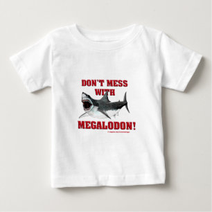 Camiseta Para Bebê Não suje com Megalodon!