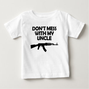 Camiseta Para Bebê Não suje com meu tio