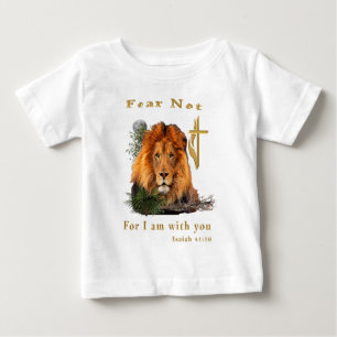 Camiseta Para Bebê Não Temas, pois Estou Contigo