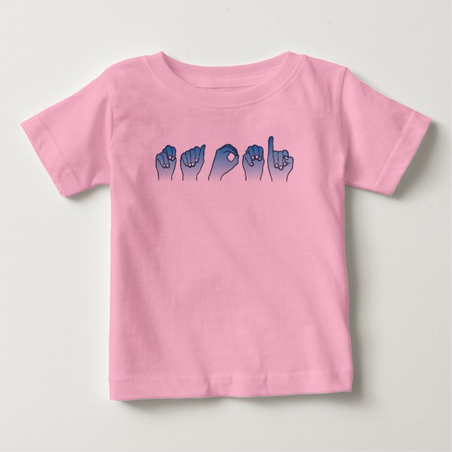 Camiseta Para Bebê Naomi soletrado (Frente)